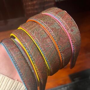 ETRO NEW $450 retail leather headband